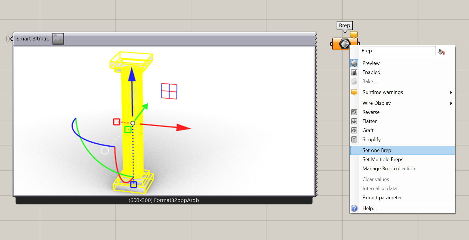 Setting one geometry 