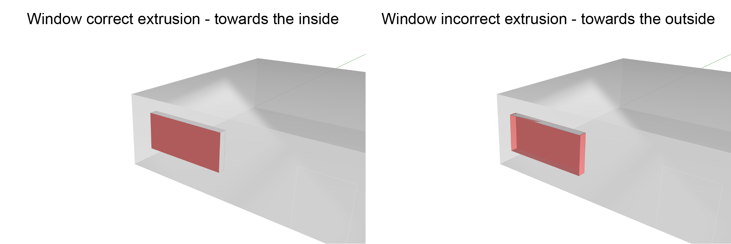 HB indoor / outdoor window face right/wrong