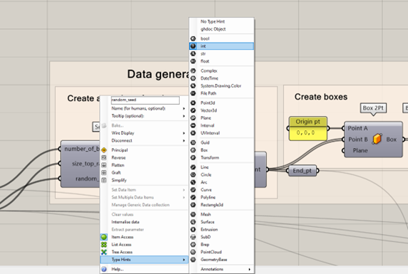 Right click on the input variable to change type hint to integer