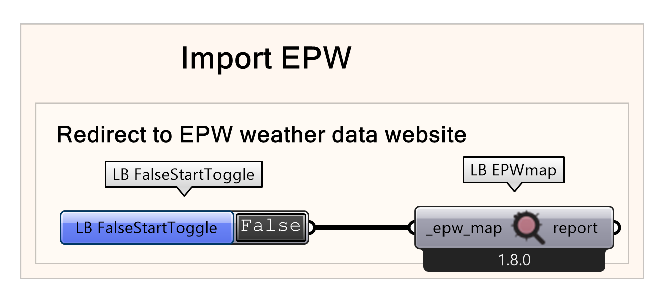 Add the LB EPWmap component to the canvas