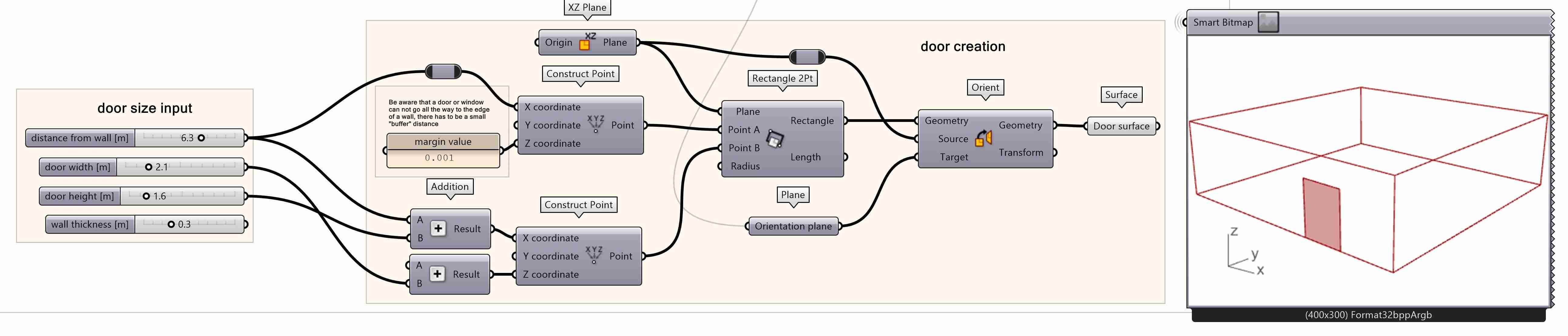 Window and door geometry creation