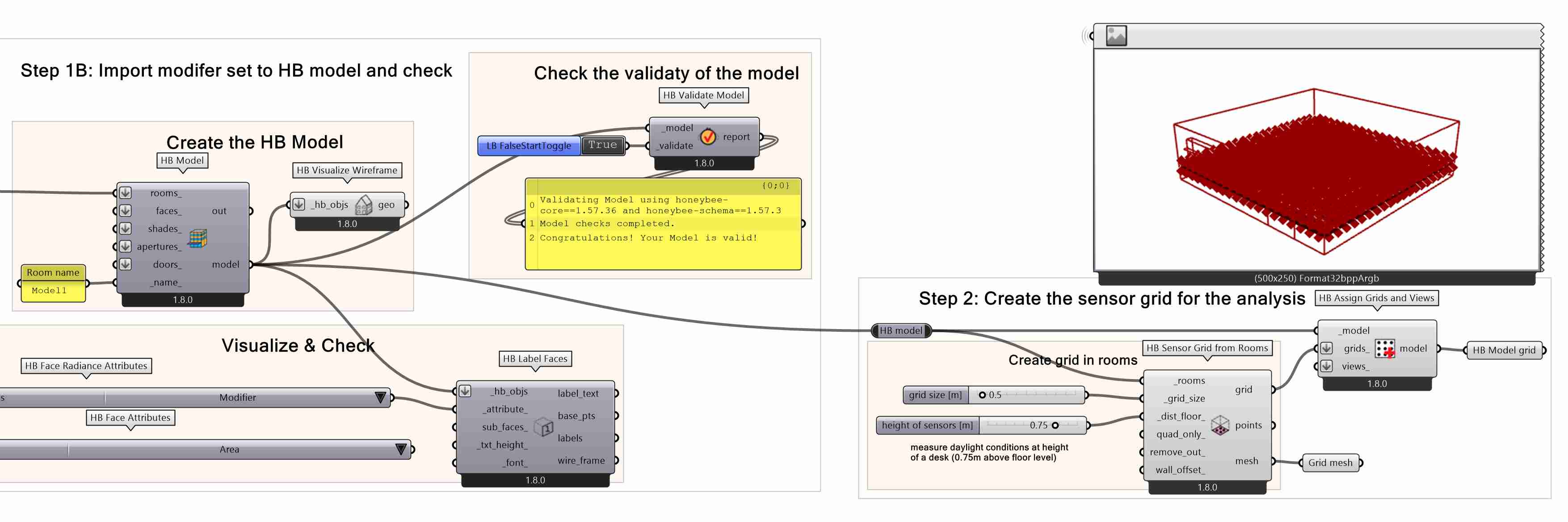 Assigning sensor grids to the HB model