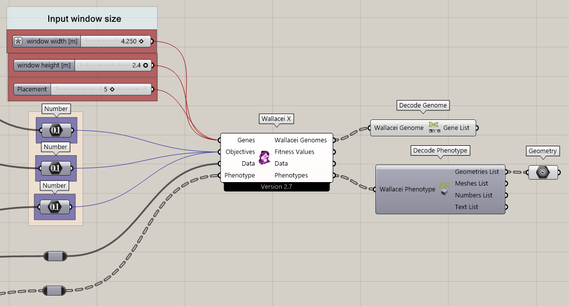 Wallacei X component example setup