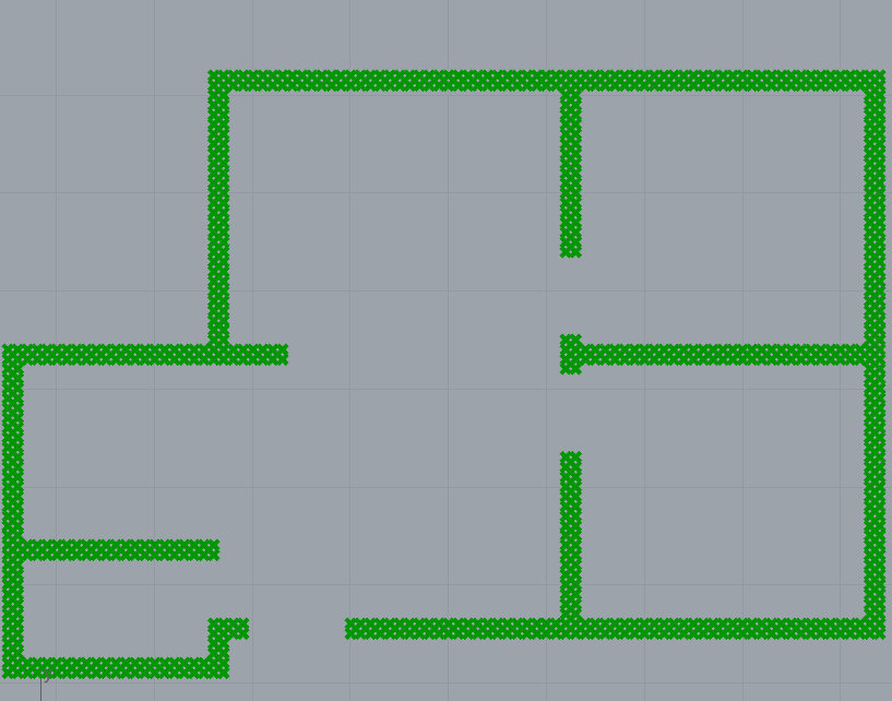 Grid points floorplan