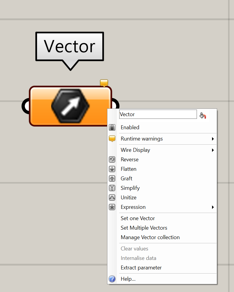 Setting one vector