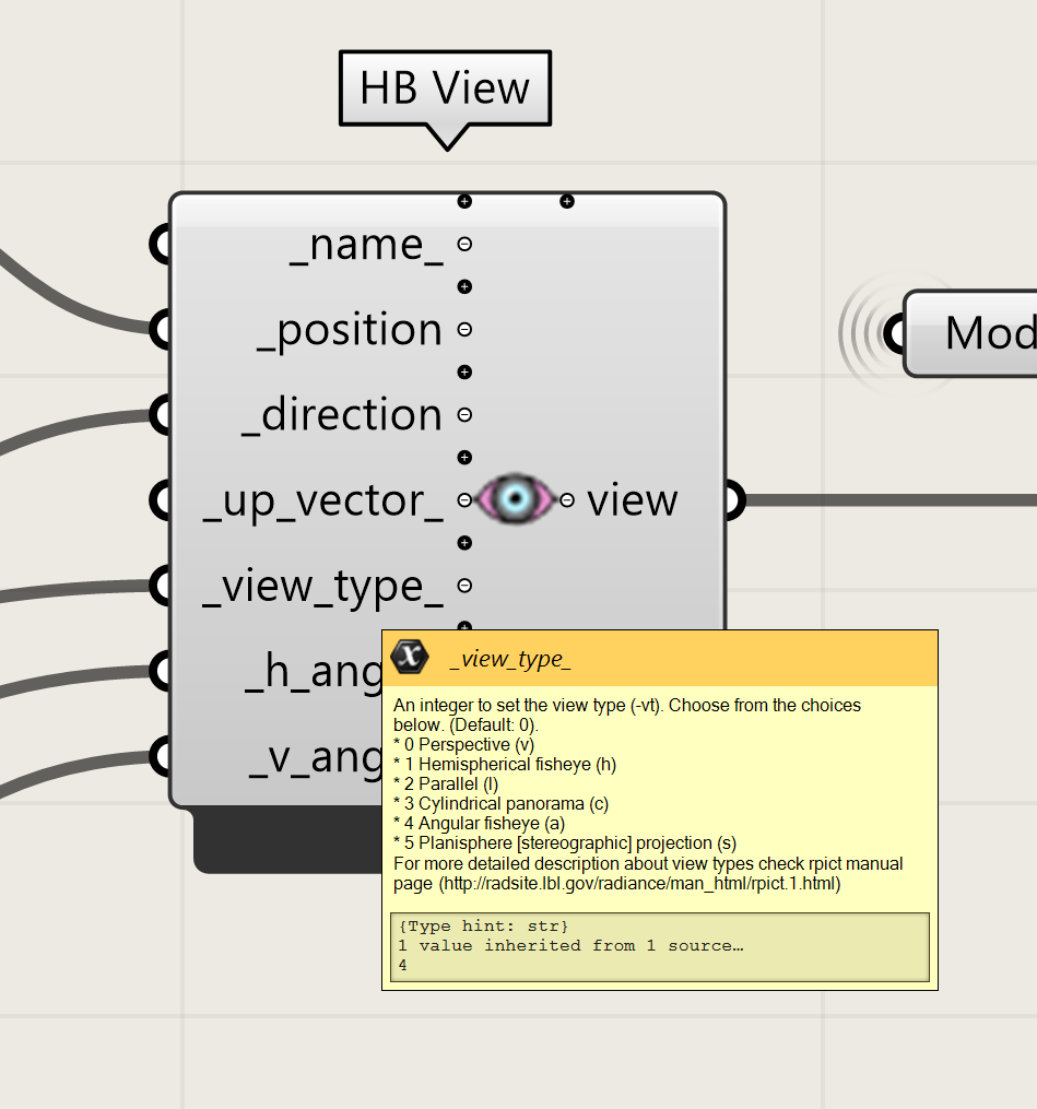 Choosing the view type