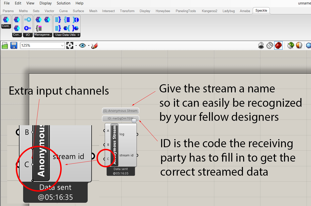 Speckle components input