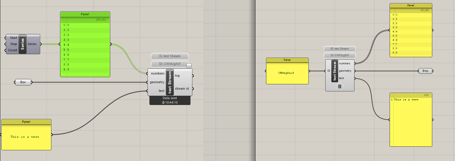 Receiving data in Grasshopper