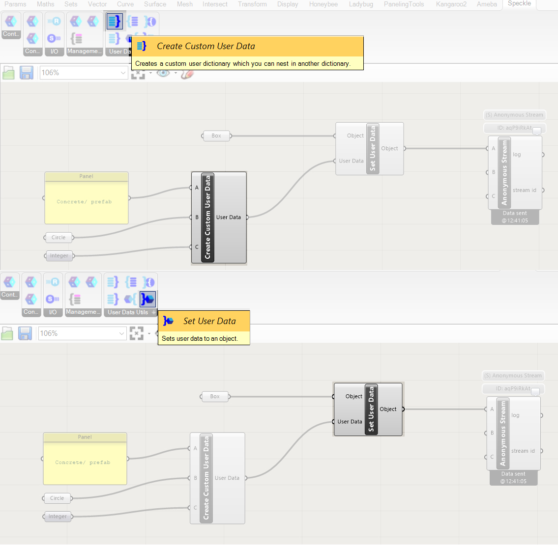 Sending object and data