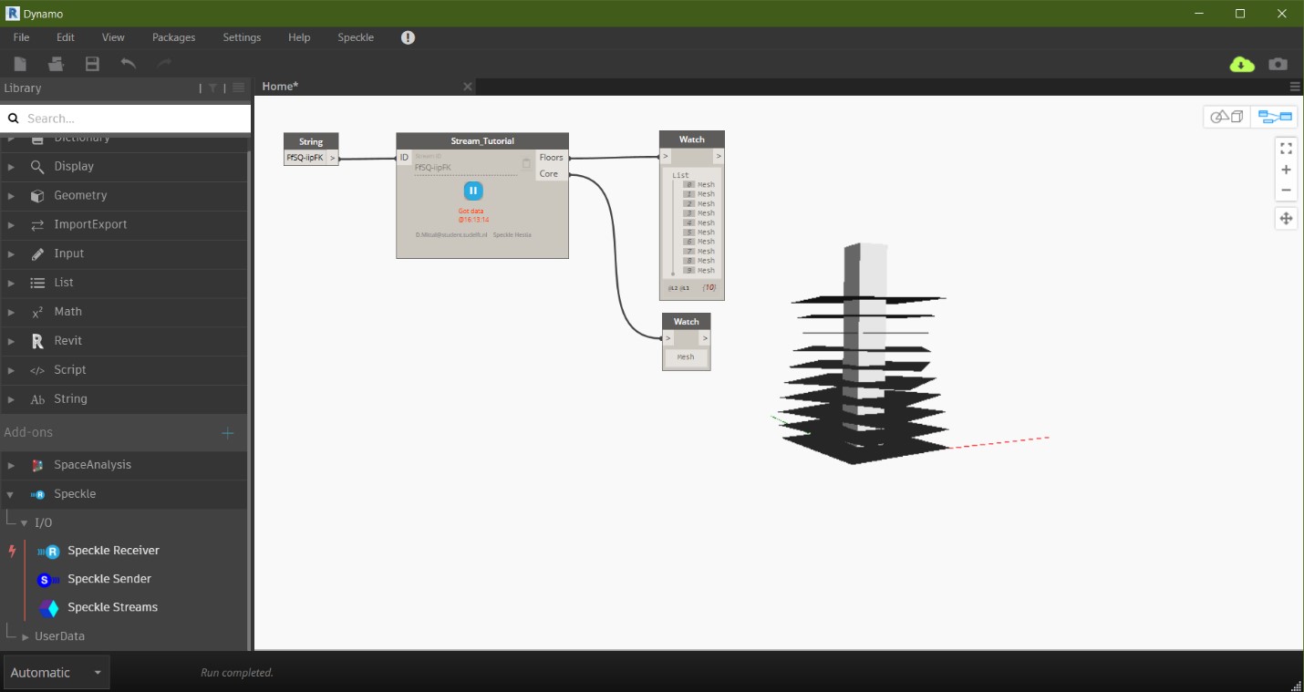 Transferring floors and core from Grasshopper to Dynamo