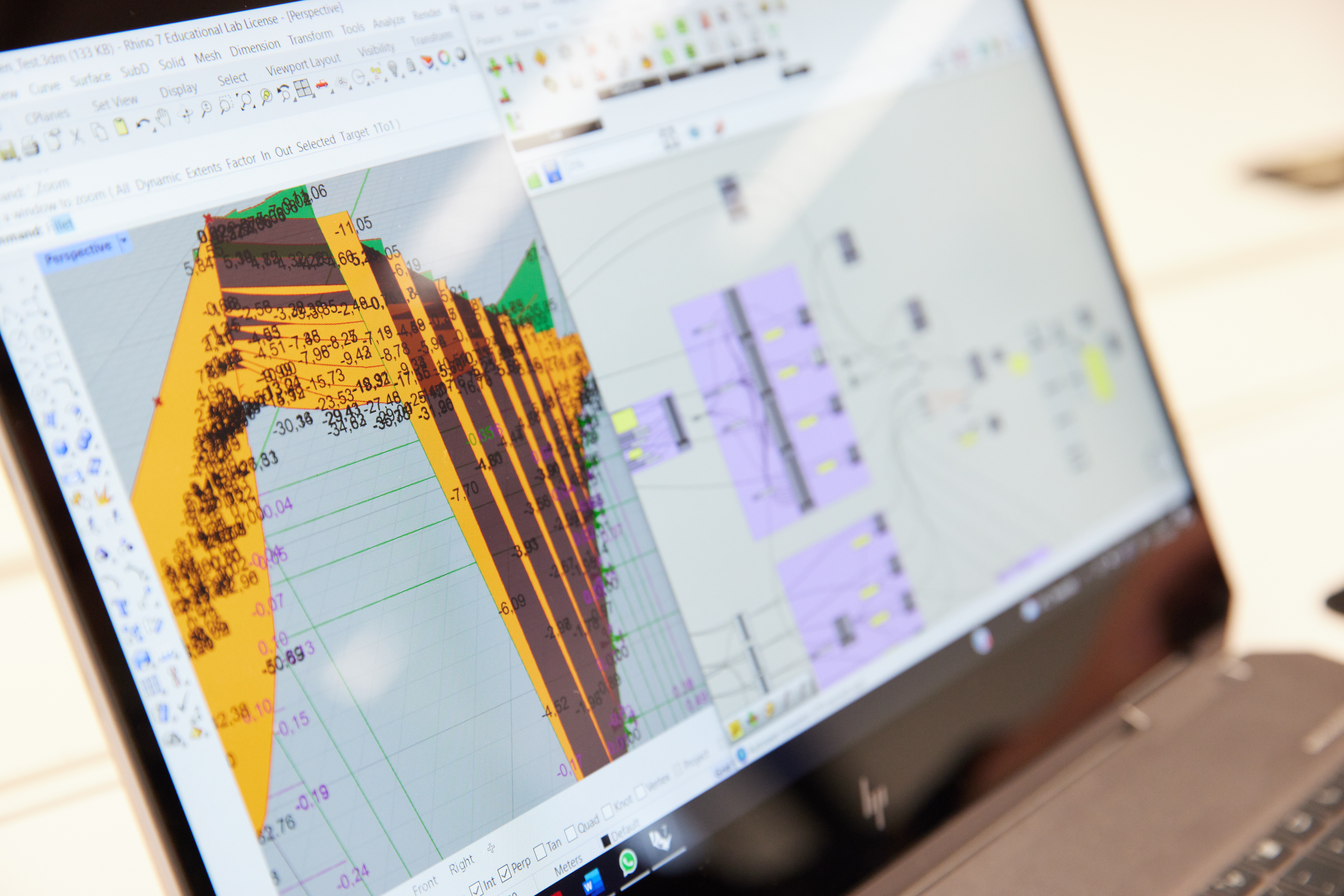 Rhino modeling supported by a Grasshopper script