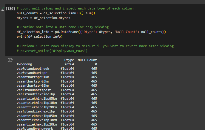 we can see the data types of each feature and the null count for each one