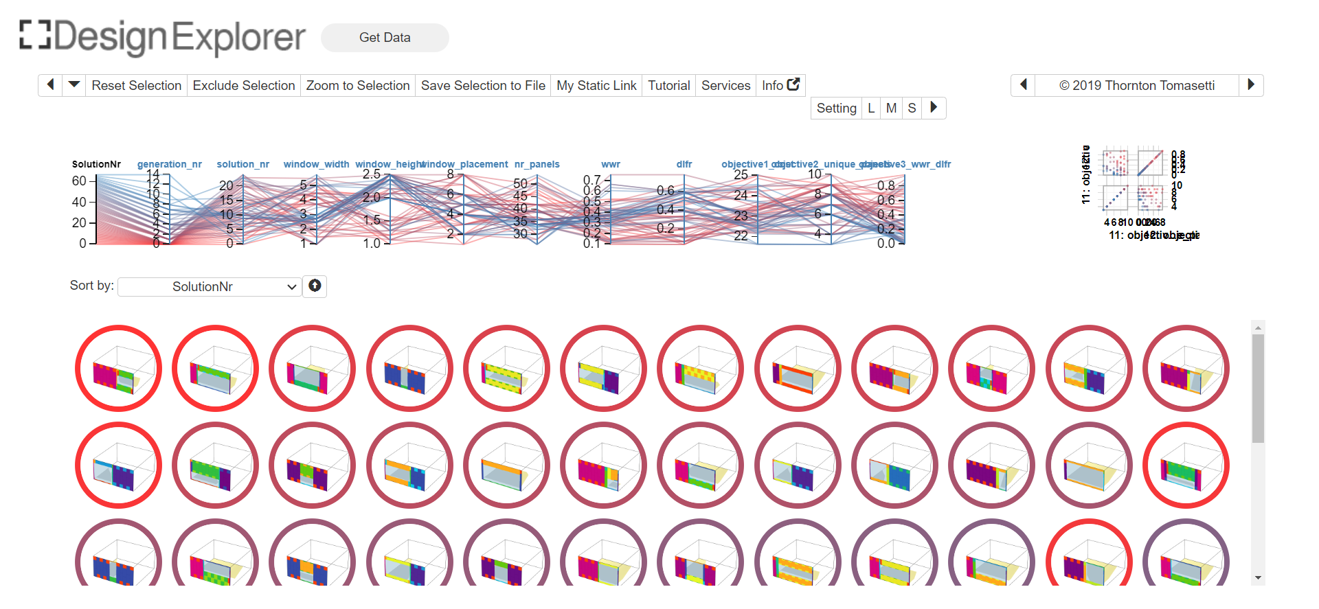 Design Explorer interface after uploading .csv data file