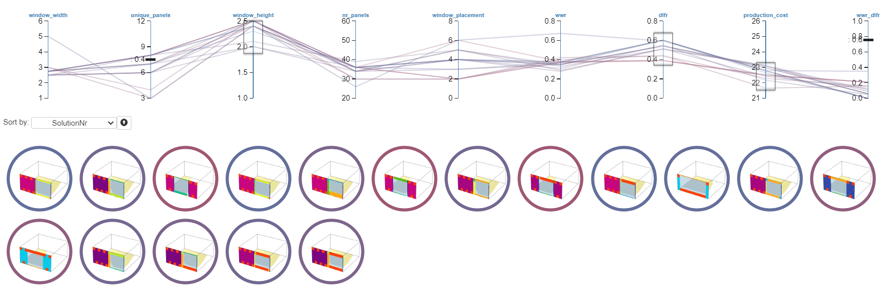 Brushing Design Explorer solutions