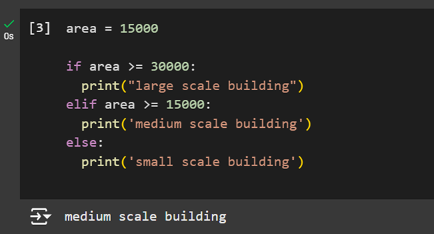 Example of a conditional statement 