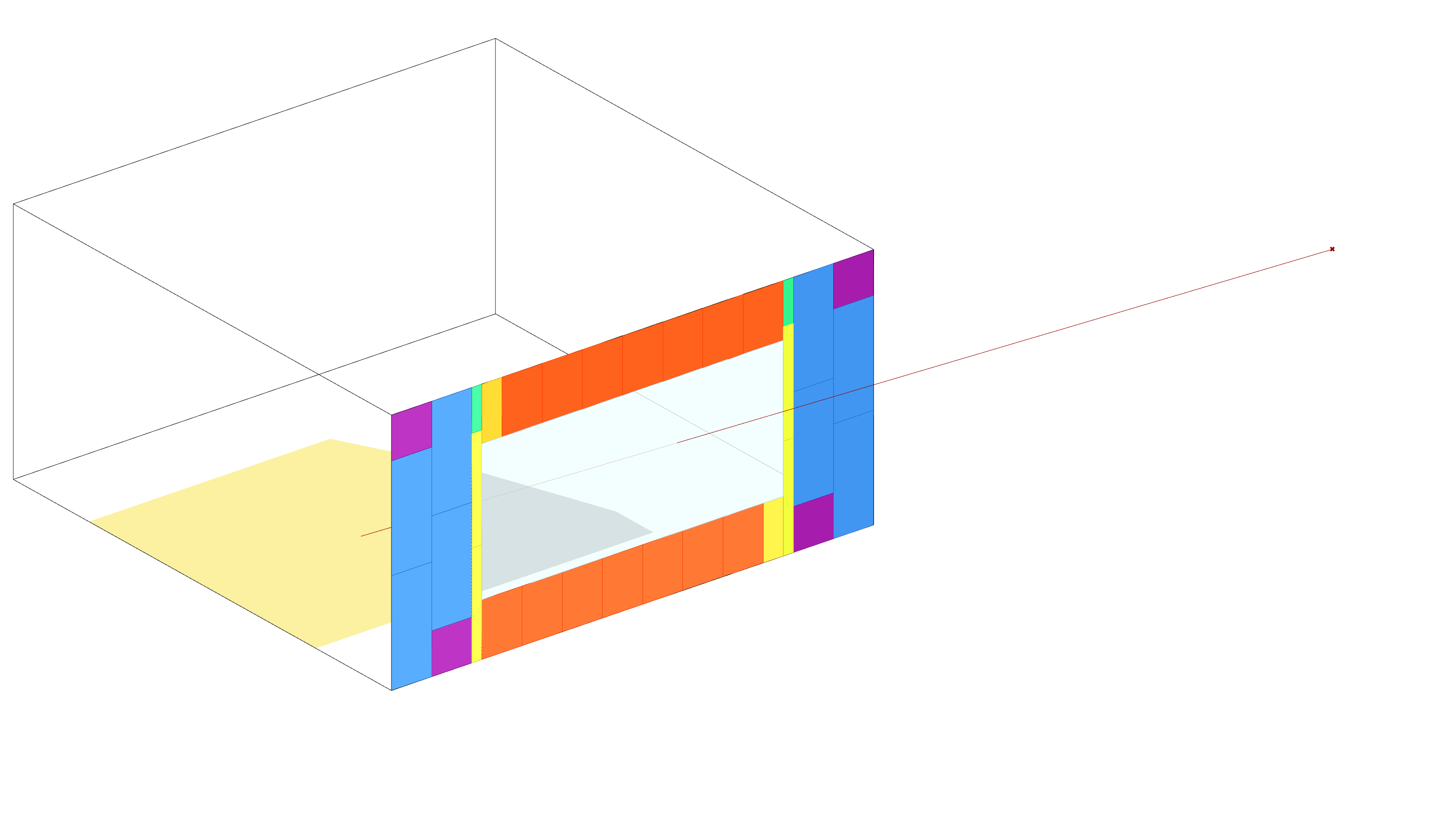 Design example wall panelization view.