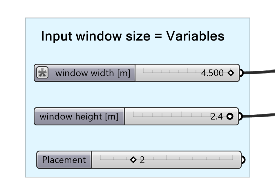 Design variables as sliders