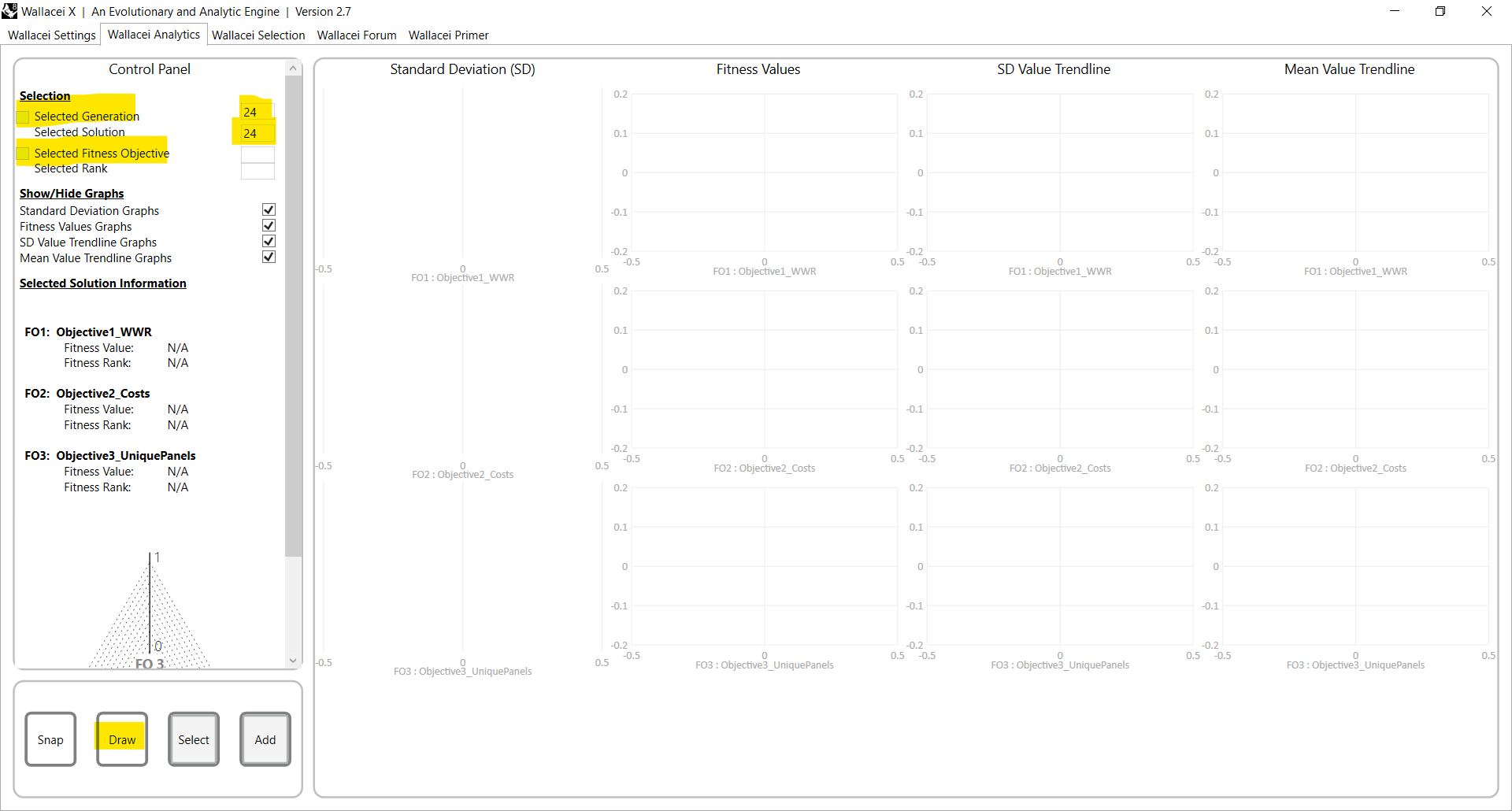 Draw analytics of last solution 