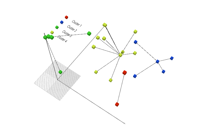 Investigating clusters in Objective Space