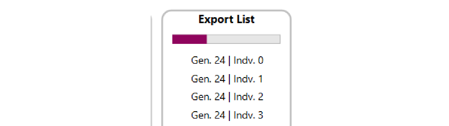 Export progress