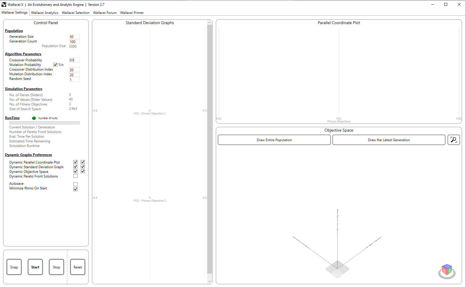 WallaceiX Interface - Settings Panel