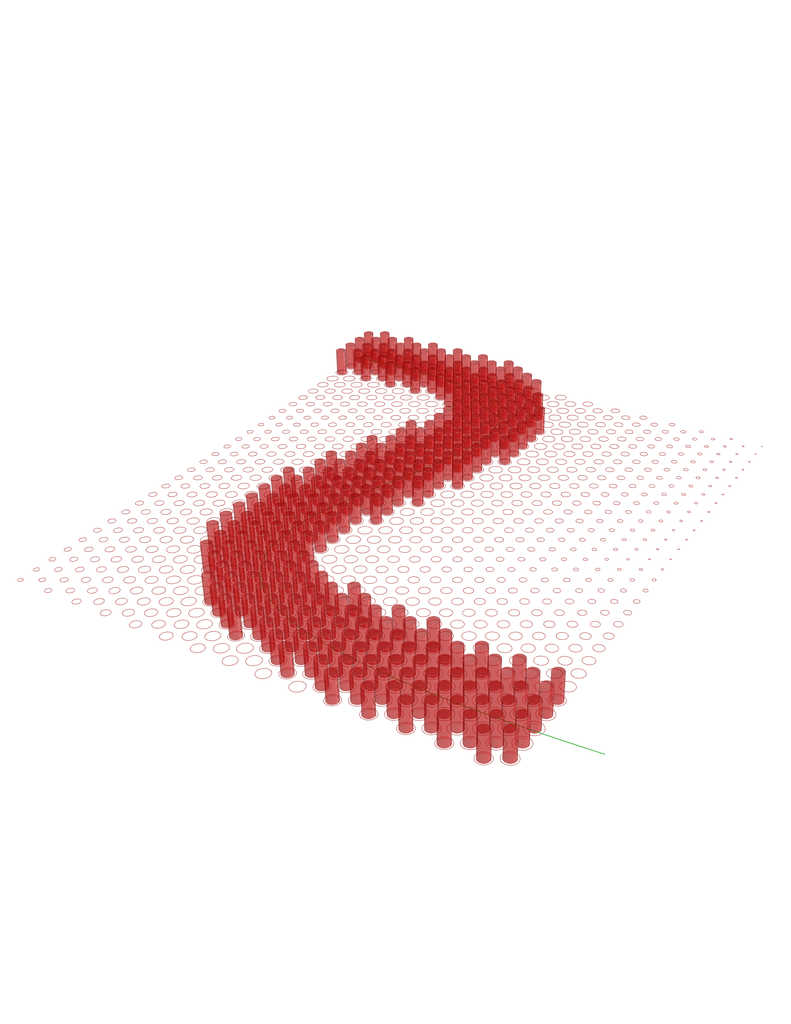 Using a curve as an attractor to define the radius of a grid of circles