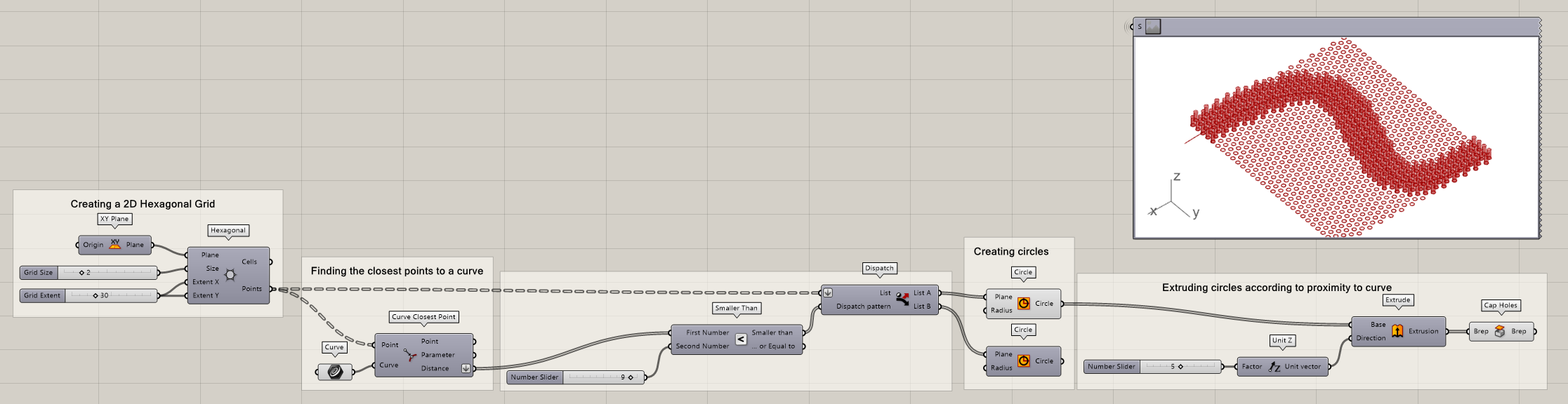 Selecting cylinders based on distance