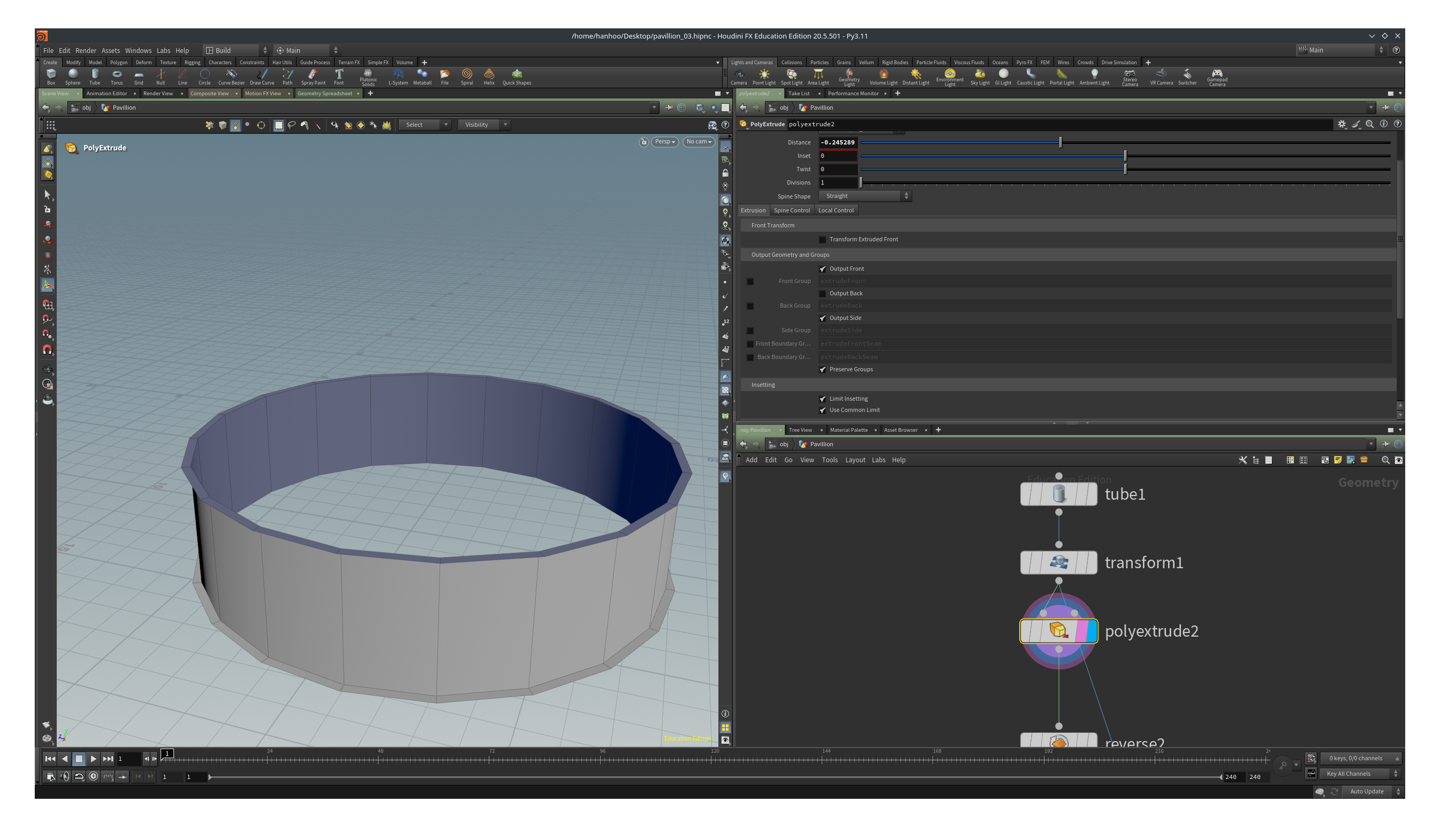 AR0916 Start of polyextrude