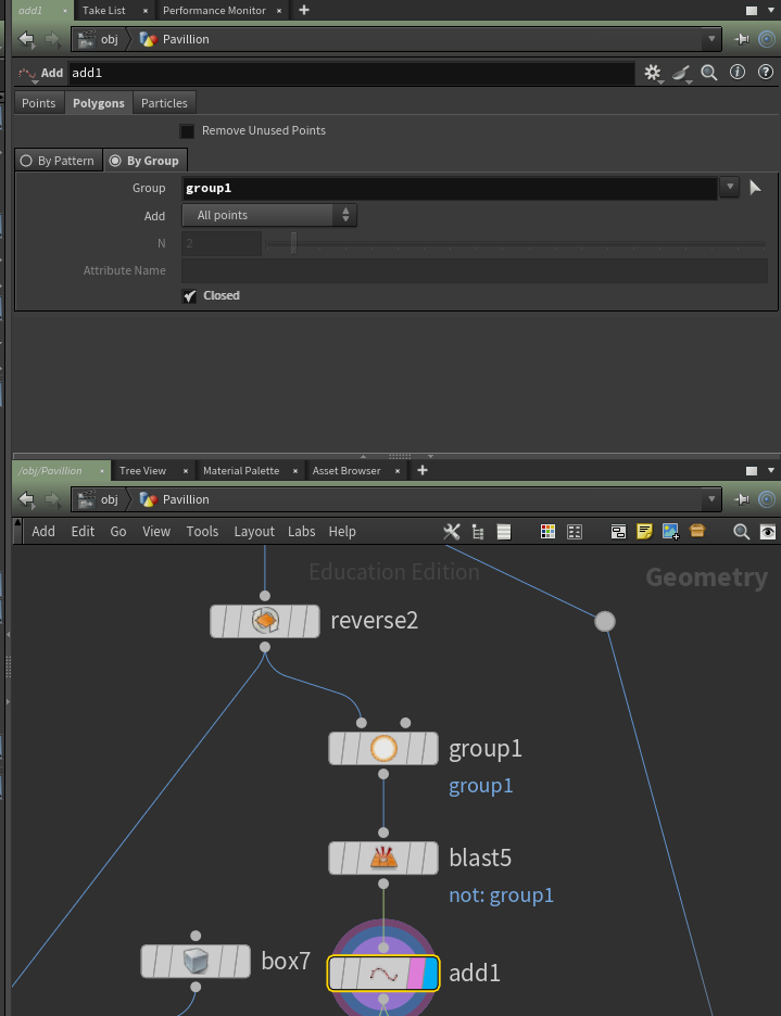 AR0916 Add node to create circle