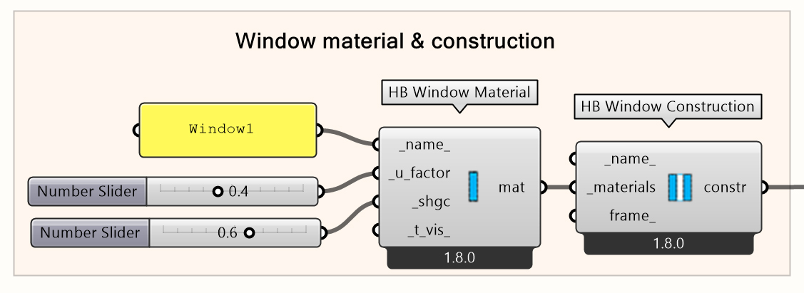 Create Material & Construction for windows