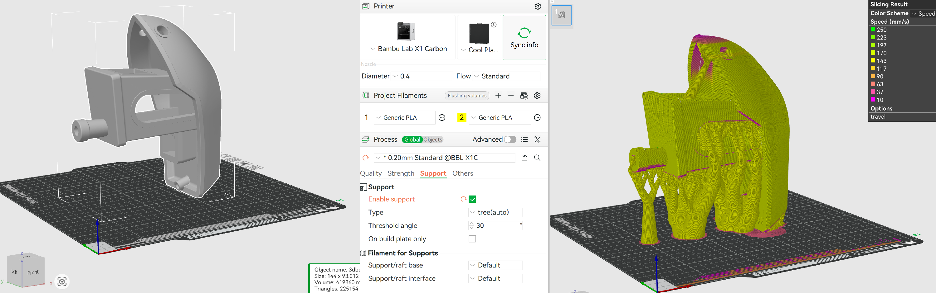 BambuLabs LAMA-support material