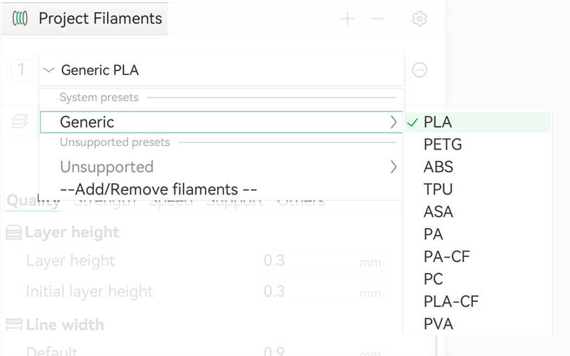 LAMA - Kobra Max 2 Select filament